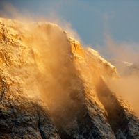 Sunfire on the mountain